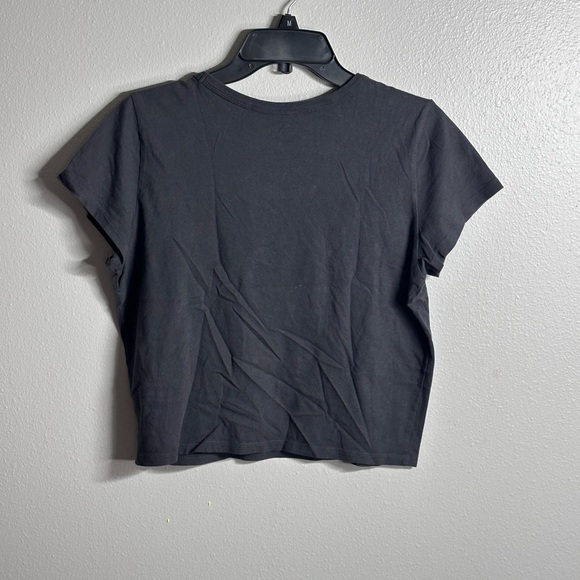 Hollister Women Gray Basic Crop Top Shirt size L - Picture 4 of 6